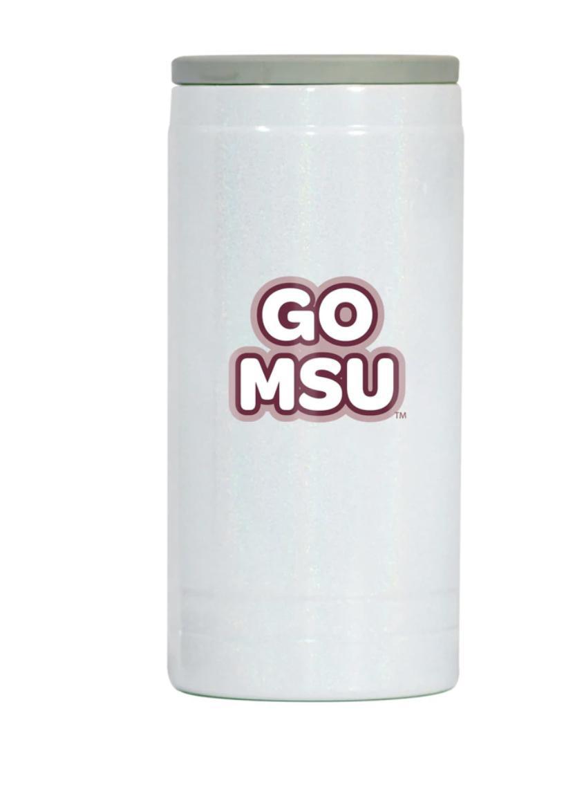 Logo Mississippi State 12 Oz Bubble Iridescent Slim Can Coolie