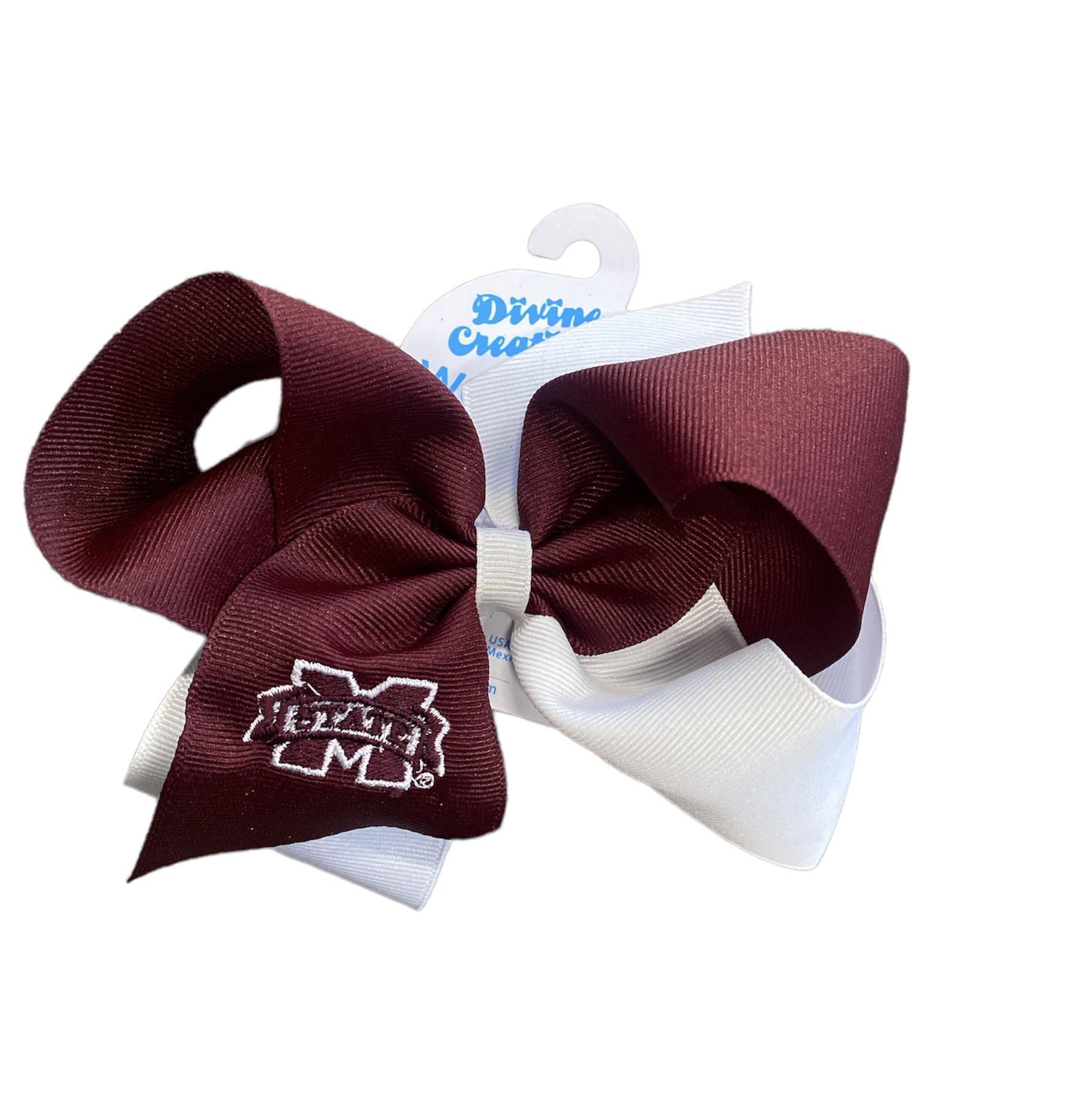 Wee Ones King MSU Embroidered Patch for Mississippi State Kids and Youth Bow