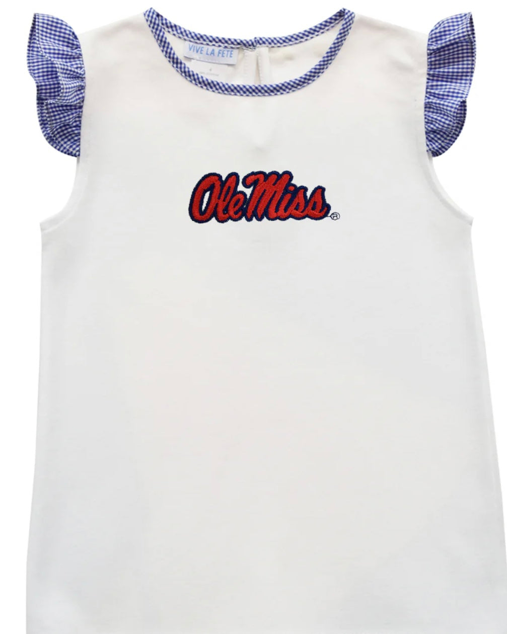 Vive La Fete Ole Miss Embroidered Angel Wing Girls Shirt