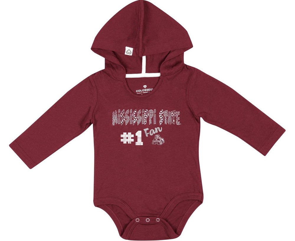 Colosseum Maroon Mississippi State Infant Hoodie Onesie