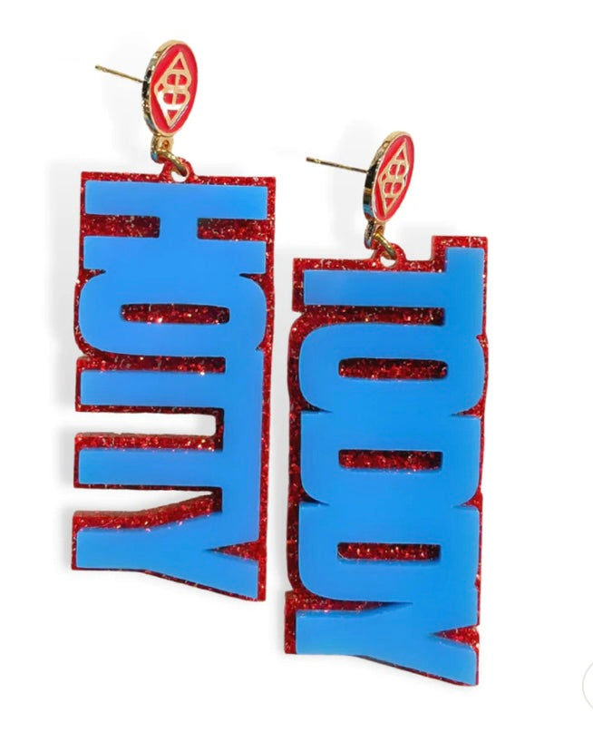 Brianna Cannon Hotty Toddy Powder Blue Earrings
