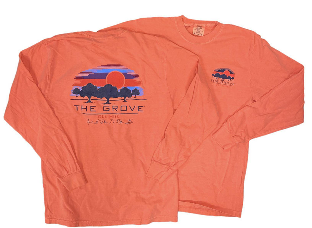 Comfort Color Orange Grove Long Sleeve T-Shirt for Ole Miss Fans