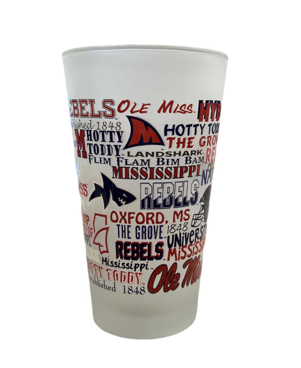 Ole Miss All Over Logo Mixing Cups