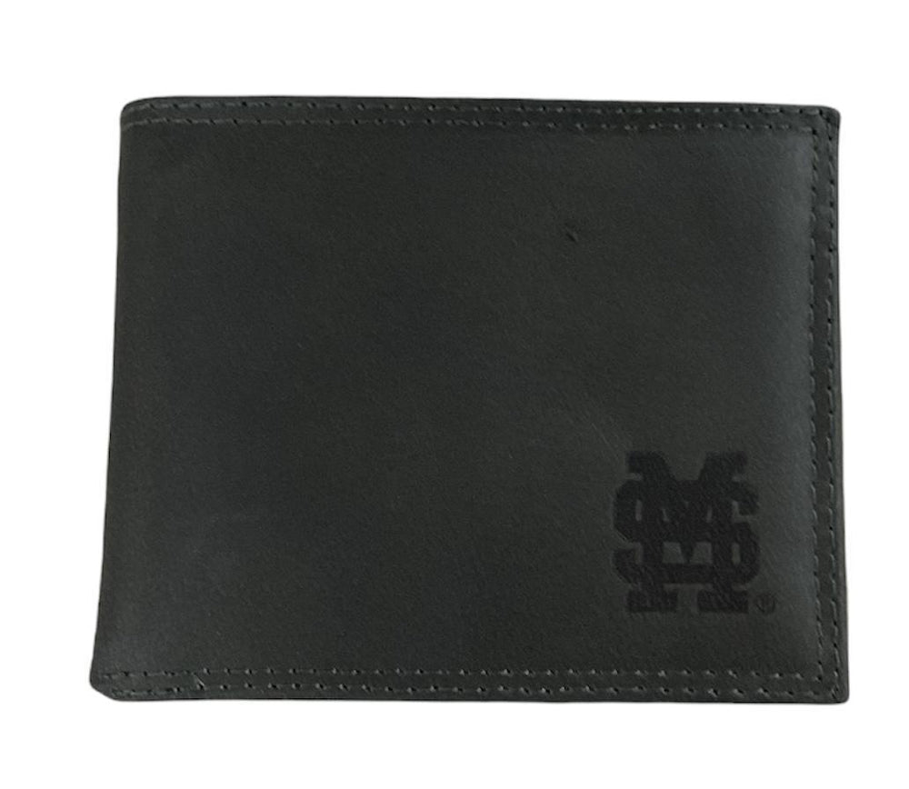 Mississippi State Grey Embossed MSTATE Bifold Wallet