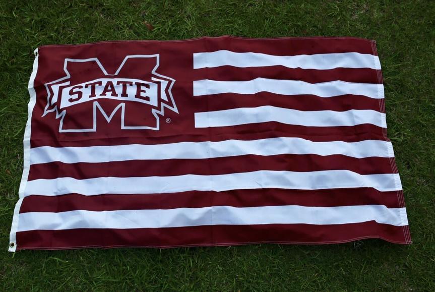 Mississippi State State Striped Flag Decoration