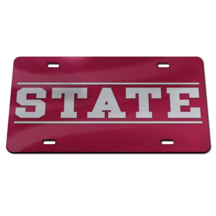 Mississippi State "State" License Plate for Vehicles