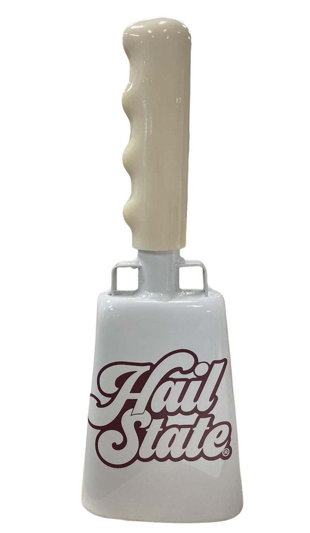 Medium Bully Bell White with Maroon Hail State Mississippi State