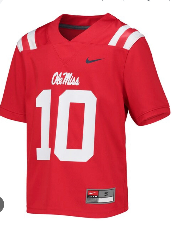 Nike Toddler and Youth Red Ole Miss Football Jersey