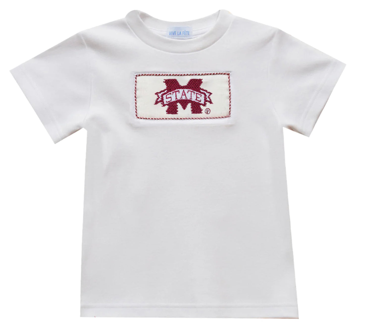 Vive La Fete Mississippi State Smocked Knit Boys Tee
