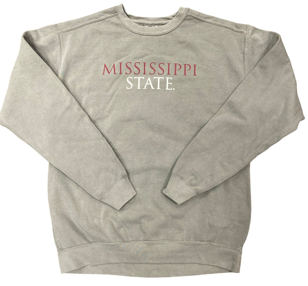 Comfort Color Gray Mississippi State Women's Sweatshirt
