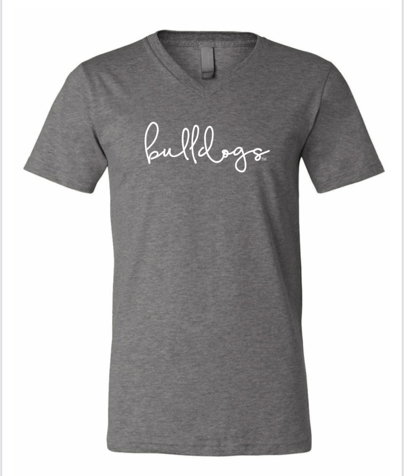 Bulldogs Bella Canvas Tee- Grey