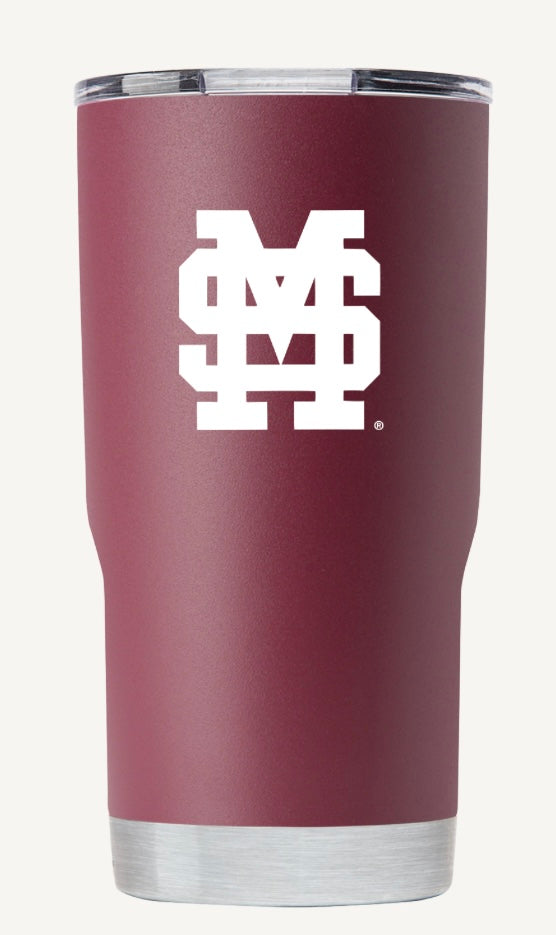 Mississippi State 20oz. M Over S Maroon Tumbler