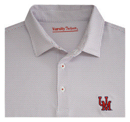 Varsity Tailgate White/Navy/Red Ole Miss Men's Polo