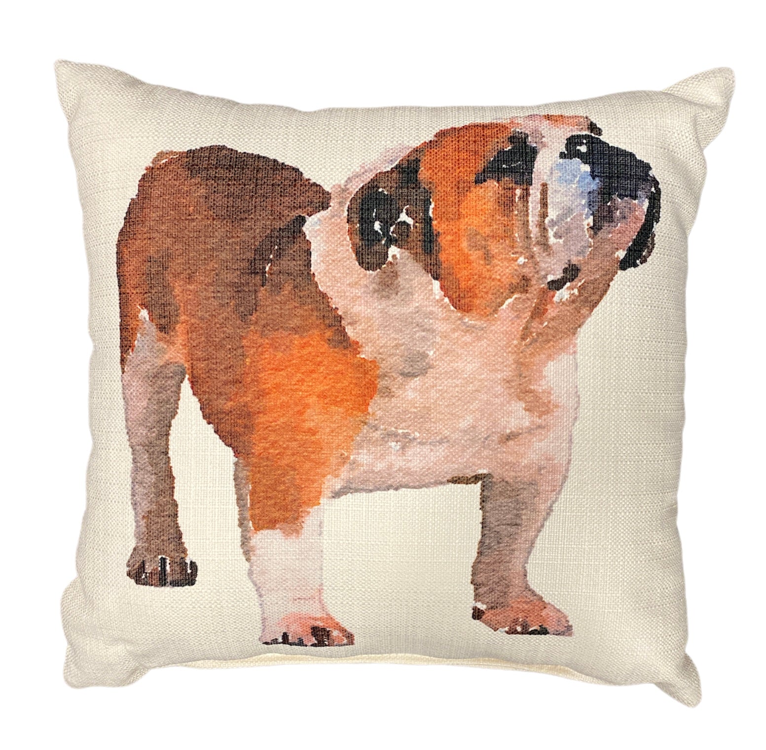 Little Birdie MSU English Bulldog Pillow for MSU Home Decor