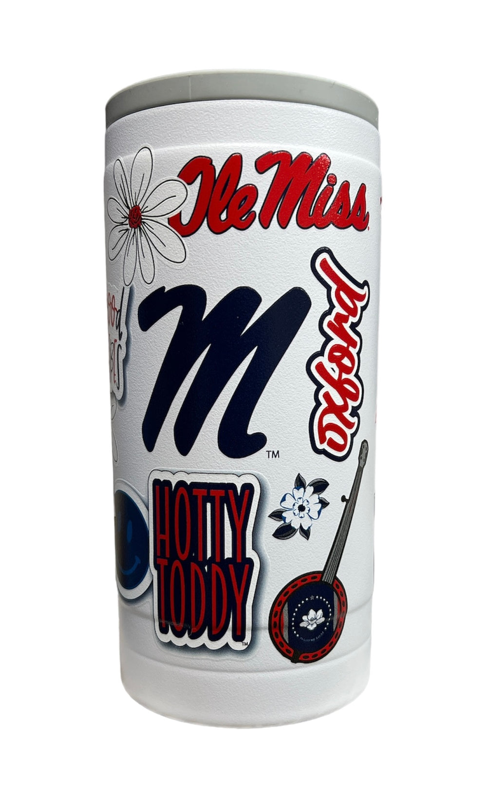 Ole Miss Powder Coat Coolie for 12 oz. cans and bottles