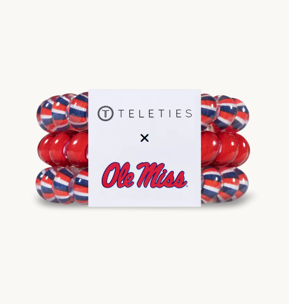 Large Teleties Ponytail Holder - Mississippi State/Ole Miss