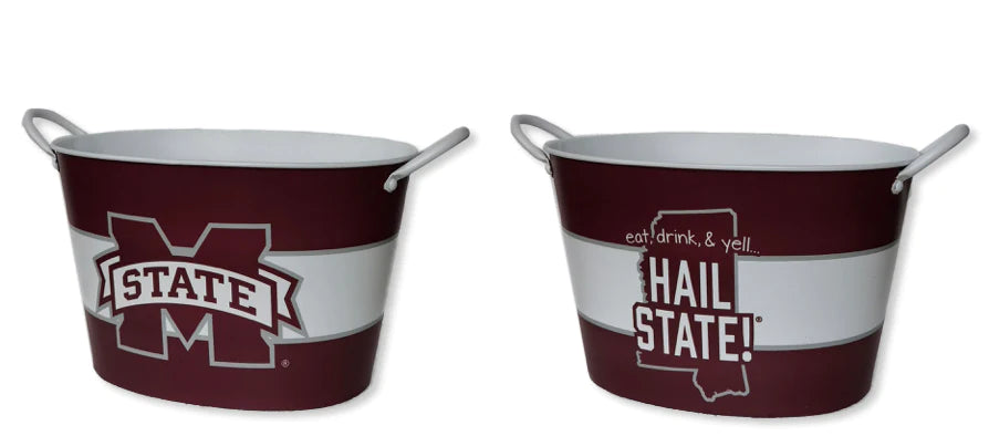 Mississippi State Metal Wine Bucket - 15x9.25x10.5 inches