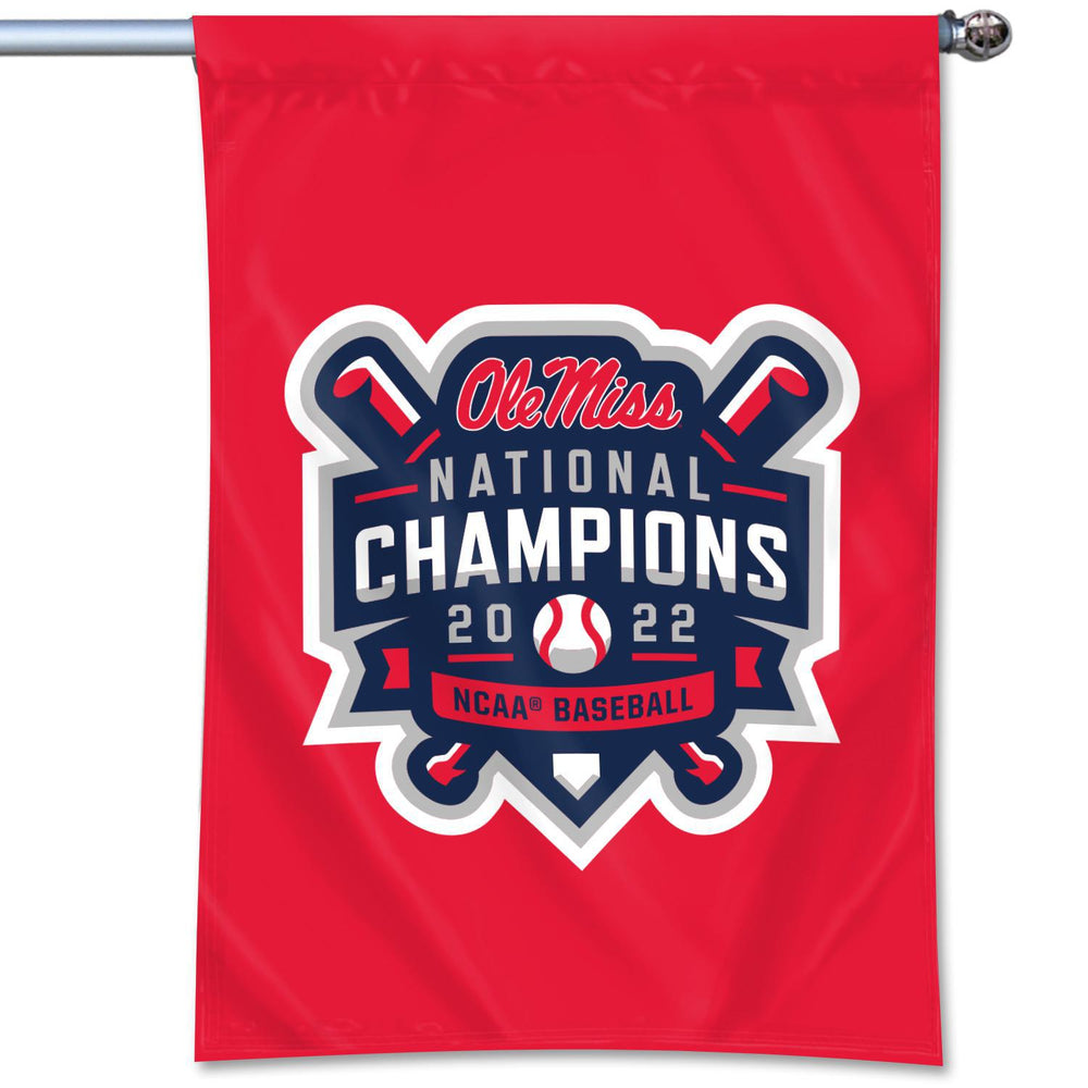Ole Miss 2022 National Champions House Flag with Official Logo
