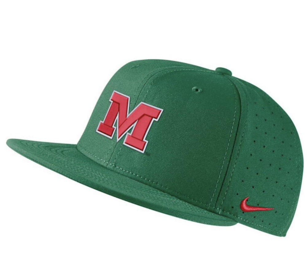 Nike Ole Miss Men's Green Fitted Baseball Cap