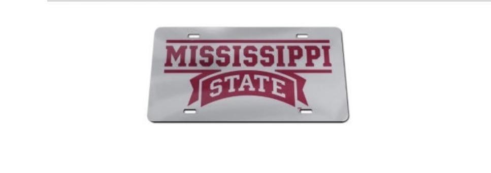 Mississippi State Silver Letter License Plate