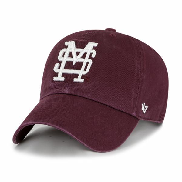 47 Brand Maroon MS Logo Clean Up Cap - Mississippi State