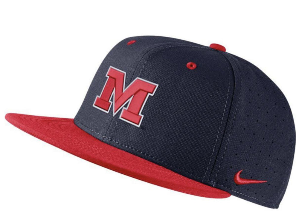 Nike Ole Miss Navy/Red Fitted Baseball Hat – The College Corner