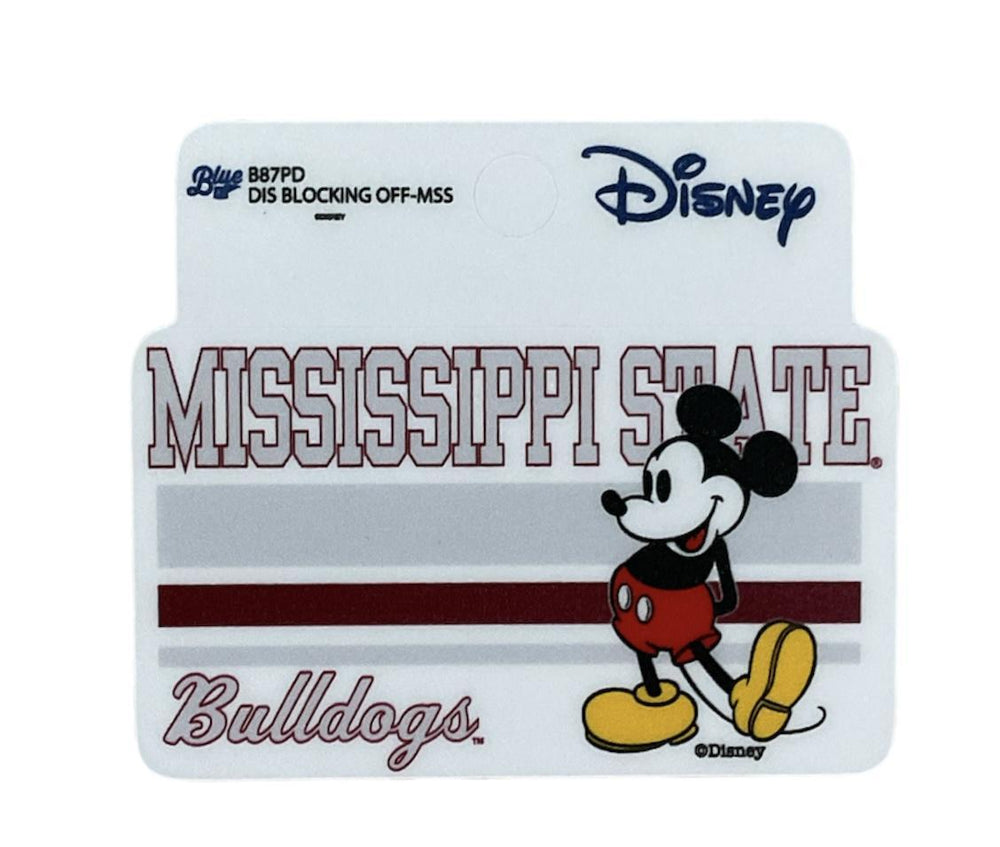 Mickey Mouse Sticker with Mississippi State University logo