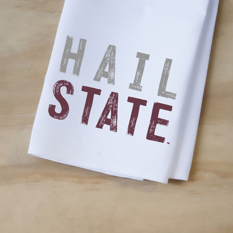 Little Birdie Hail State Distressed Tea Towel