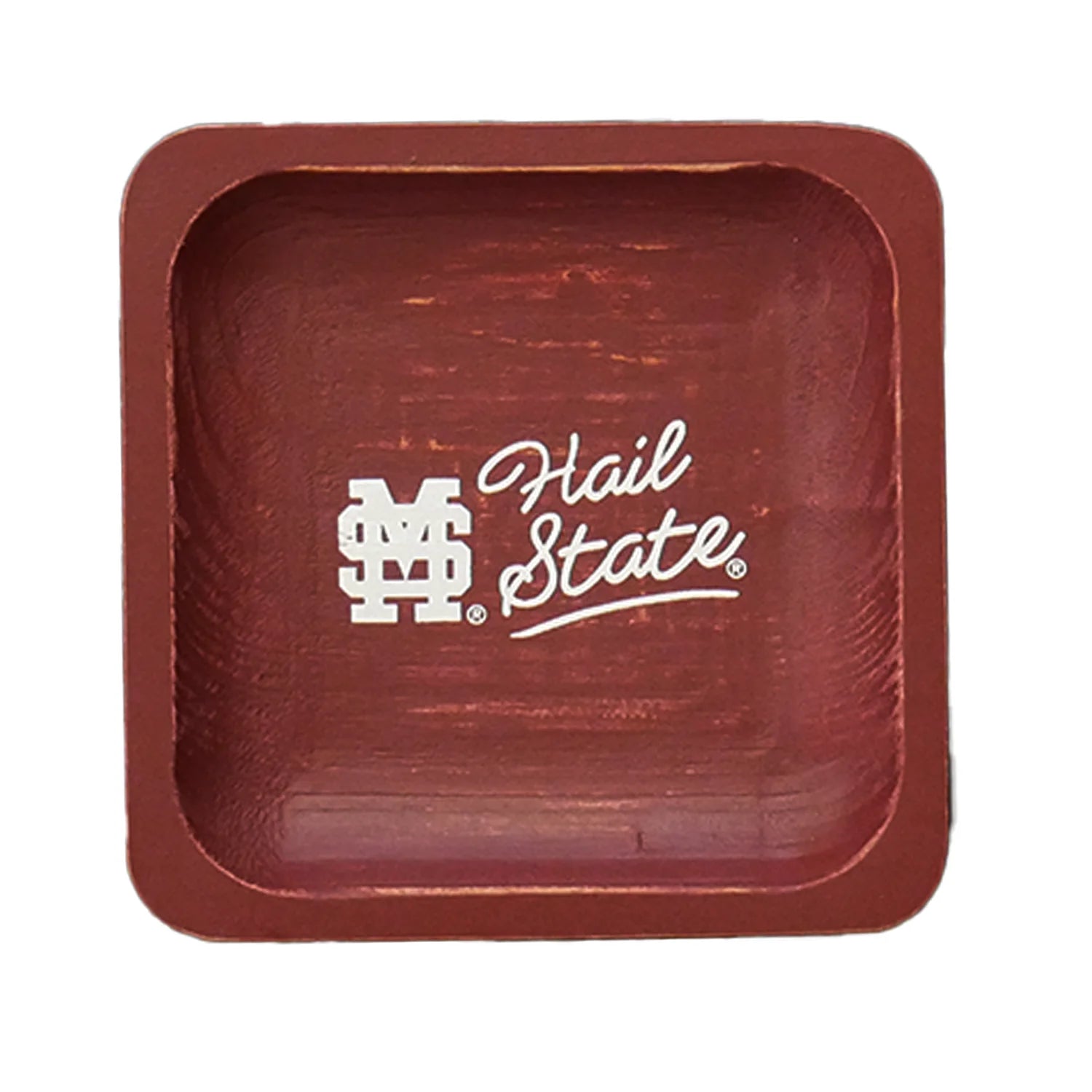 Mississippi State Spirit Wood Trinket Tray